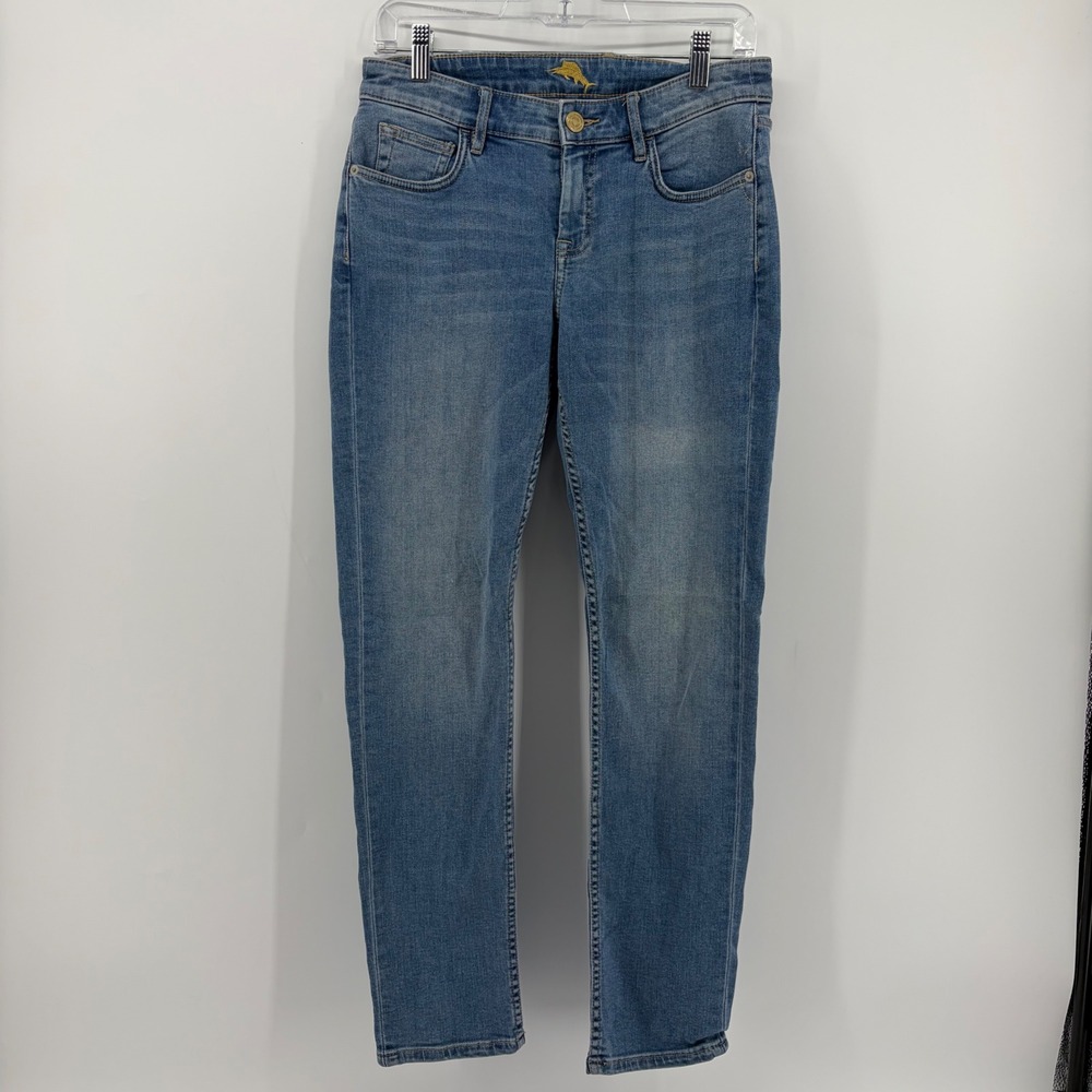 Tommy Bahama Womens‎ 27 Blue Slim Boyfriend Jeans Medium Wash Stretch 27x29